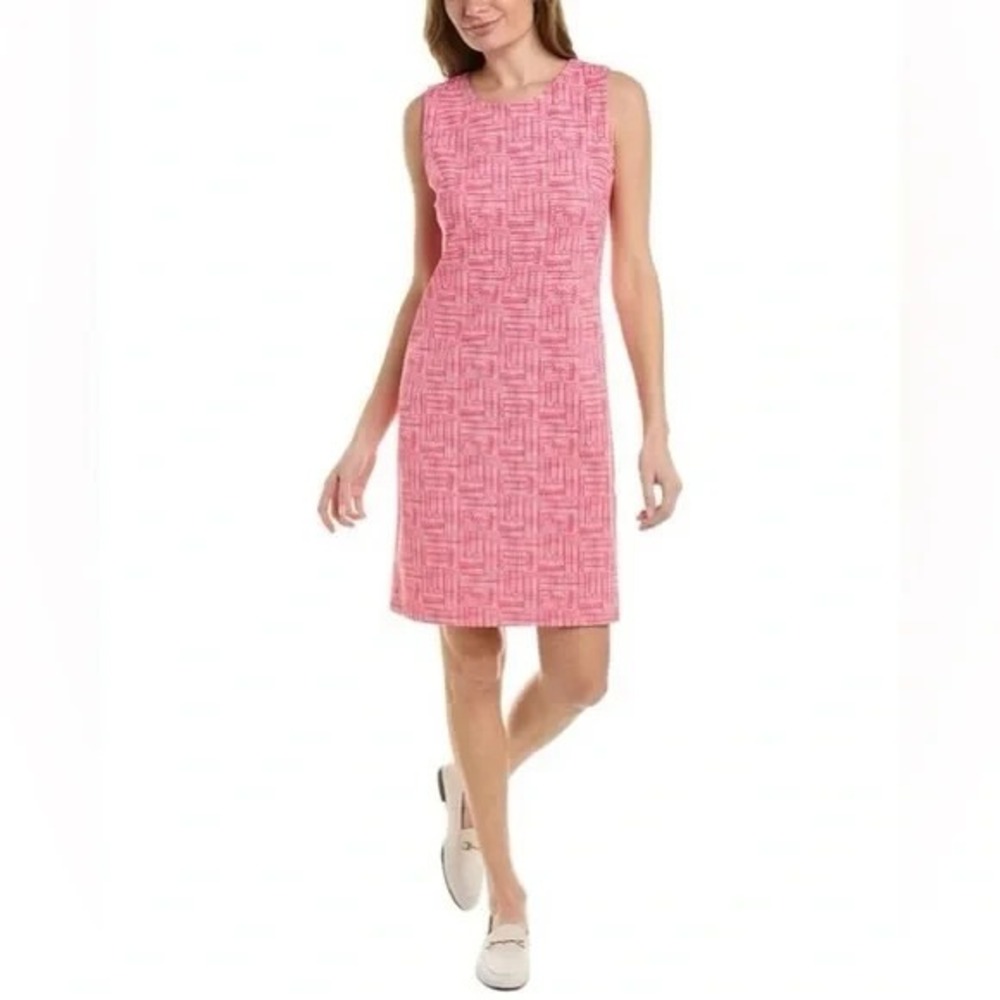 J McLaughlin Dress Womens M Pink Sophia Shift Catalina Cloth Stretch Sleeveless